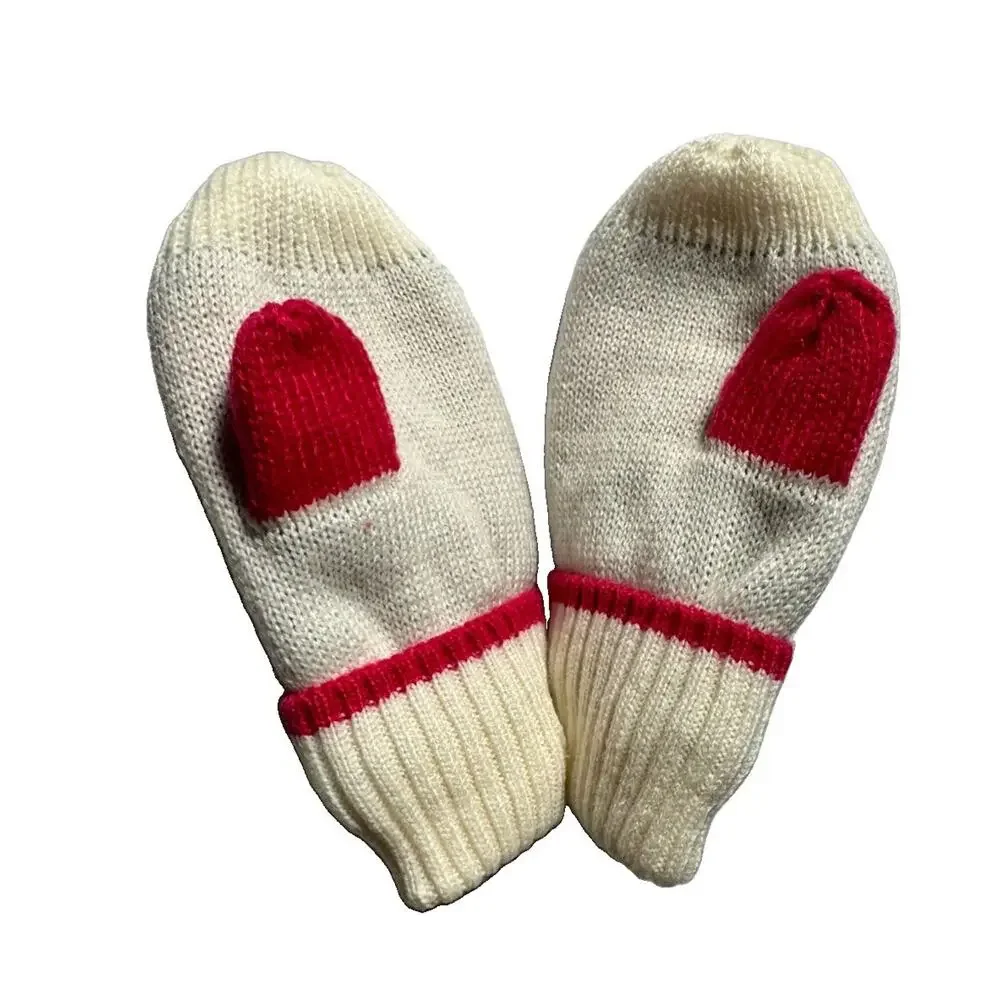 Baby Gap Minnie Mouse Knit Mittens XS/S Ivory Pink Black NWT Disney